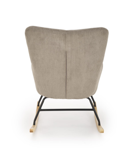 BELMIRO fotel wypoczynkowy z funkcją kołyski, popielaty