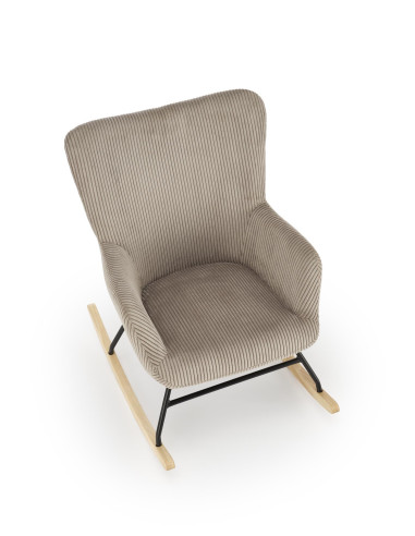 BELMIRO fotel wypoczynkowy z funkcją kołyski, popielaty