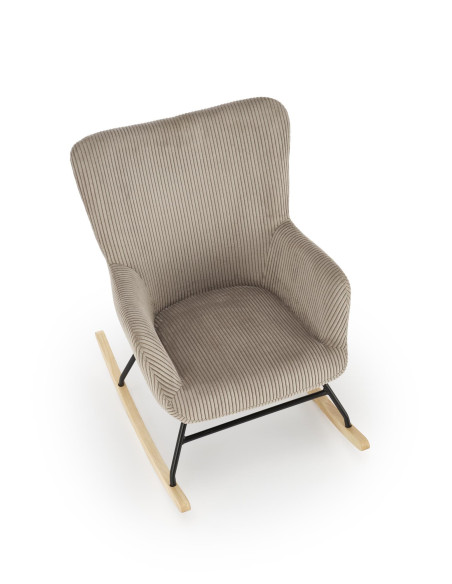 BELMIRO fotel wypoczynkowy z funkcją kołyski, popielaty