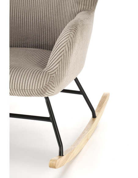 BELMIRO fotel wypoczynkowy z funkcją kołyski, popielaty