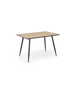 BERTO Stół 120/80/77 cm Blat Naturalny Jodełka Nogi Stalowe | Elegancki Styl