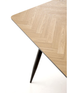 BERTO Stół 120/80/77 cm Blat Naturalny Jodełka Nogi Stalowe | Elegancki Styl 2