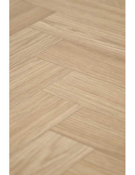 BERTO Stół 120/80/77 cm Blat Naturalny Jodełka Nogi Stalowe | Elegancki Styl