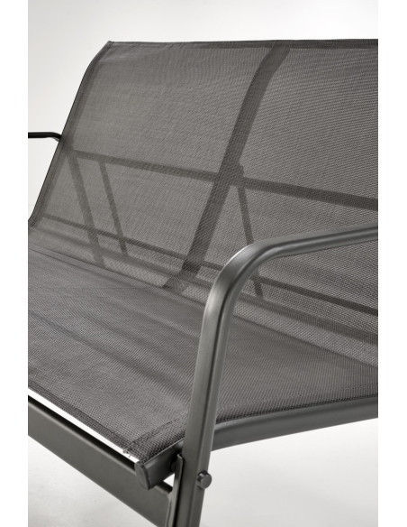 CONOR Zestaw Ogrodowy Popielaty | Sofa, 2 Fotele, Stolik 75x45x41 - Wygodny