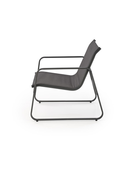 CONOR Zestaw Ogrodowy Popielaty | Sofa, 2 Fotele, Stolik 75x45x41 - Wygodny