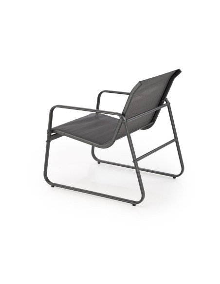 CONOR Zestaw Ogrodowy Popielaty | Sofa, 2 Fotele, Stolik 75x45x41 - Wygodny