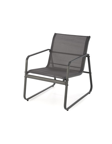 CONOR Zestaw Ogrodowy Popielaty | Sofa, 2 Fotele, Stolik 75x45x41 - Wygodny