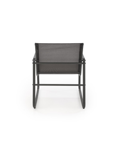 CONOR Zestaw Ogrodowy Popielaty | Sofa, 2 Fotele, Stolik 75x45x41 - Wygodny