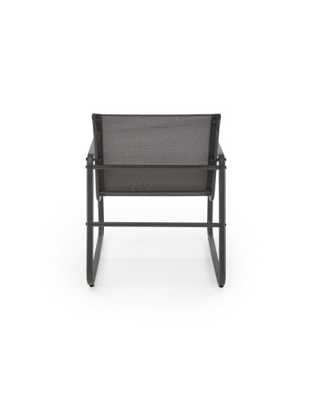 CONOR Zestaw Ogrodowy Popielaty | Sofa, 2 Fotele, Stolik 75x45x41 - Wygodny