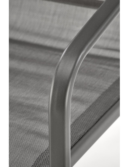 CONOR Zestaw Ogrodowy Popielaty | Sofa, 2 Fotele, Stolik 75x45x41 - Wygodny