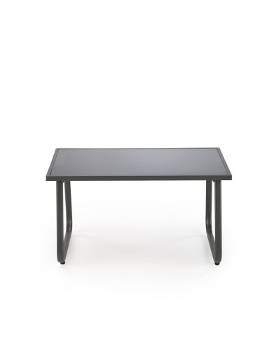 CONOR Zestaw Ogrodowy Popielaty | Sofa, 2 Fotele, Stolik 75x45x41 - Wygodny