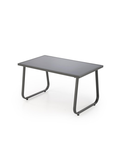 CONOR Zestaw Ogrodowy Popielaty | Sofa, 2 Fotele, Stolik 75x45x41 - Wygodny