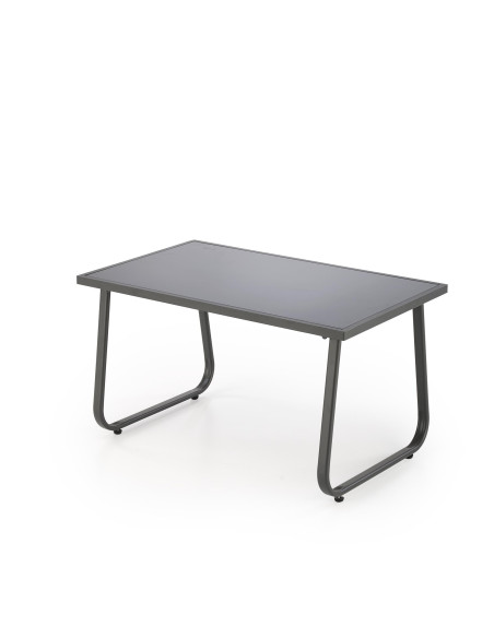 CONOR Zestaw Ogrodowy Popielaty | Sofa, 2 Fotele, Stolik 75x45x41 - Wygodny