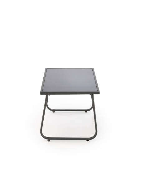 CONOR Zestaw Ogrodowy Popielaty | Sofa, 2 Fotele, Stolik 75x45x41 - Wygodny