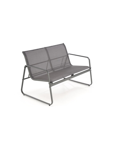 CONOR Zestaw Ogrodowy Popielaty | Sofa, 2 Fotele, Stolik 75x45x41 - Wygodny