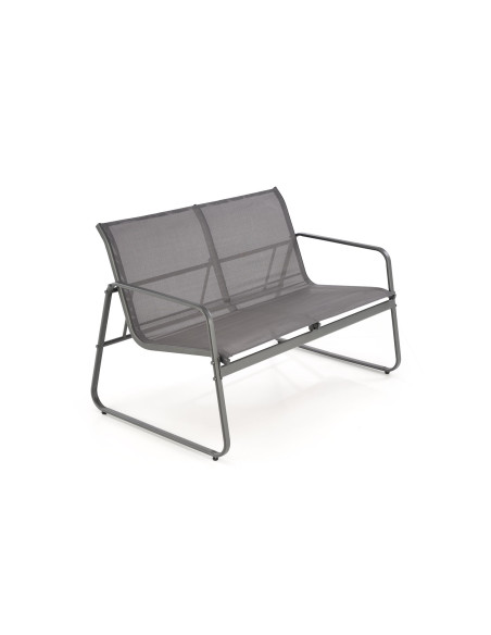 CONOR Zestaw Ogrodowy Popielaty | Sofa, 2 Fotele, Stolik 75x45x41 - Wygodny