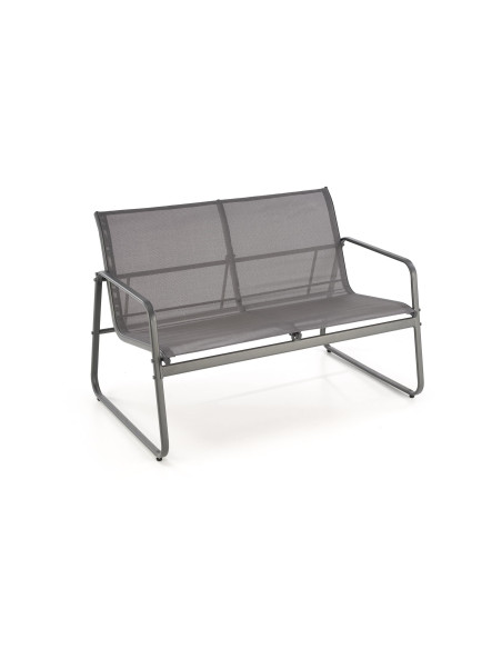 CONOR Zestaw Ogrodowy Popielaty | Sofa, 2 Fotele, Stolik 75x45x41 - Wygodny