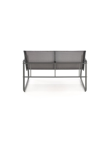 CONOR Zestaw Ogrodowy Popielaty | Sofa, 2 Fotele, Stolik 75x45x41 - Wygodny