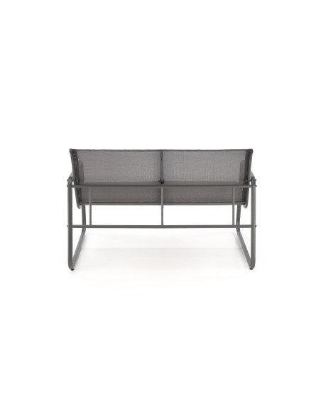 CONOR Zestaw Ogrodowy Popielaty | Sofa, 2 Fotele, Stolik 75x45x41 - Wygodny