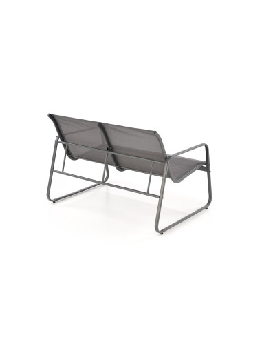 CONOR Zestaw Ogrodowy Popielaty | Sofa, 2 Fotele, Stolik 75x45x41 - Wygodny