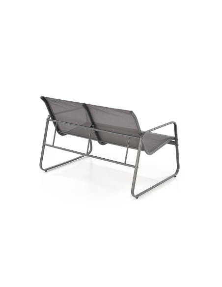 CONOR Zestaw Ogrodowy Popielaty | Sofa, 2 Fotele, Stolik 75x45x41 - Wygodny