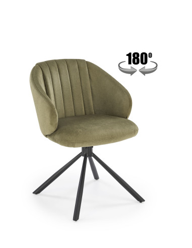 K533 krzesło nogi - czarne, siedzisko - oliwkowe