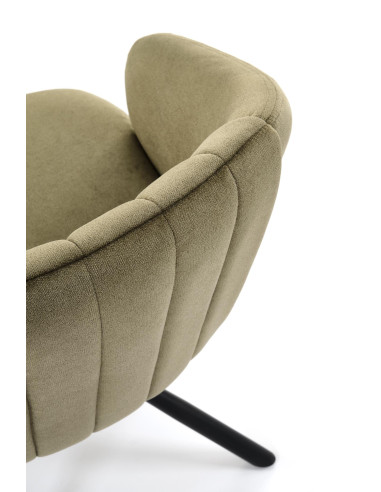 K533 krzesło nogi - czarne, siedzisko - oliwkowe