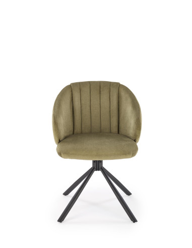 K533 krzesło nogi - czarne, siedzisko - oliwkowe