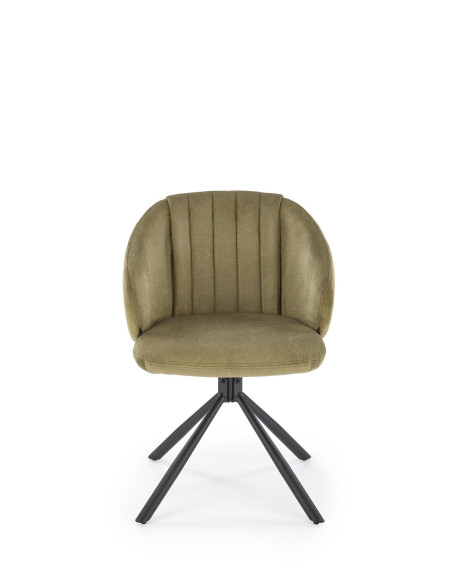 K533 krzesło nogi - czarne, siedzisko - oliwkowe