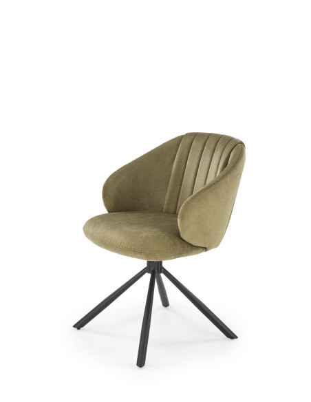 K533 krzesło nogi - czarne, siedzisko - oliwkowe
