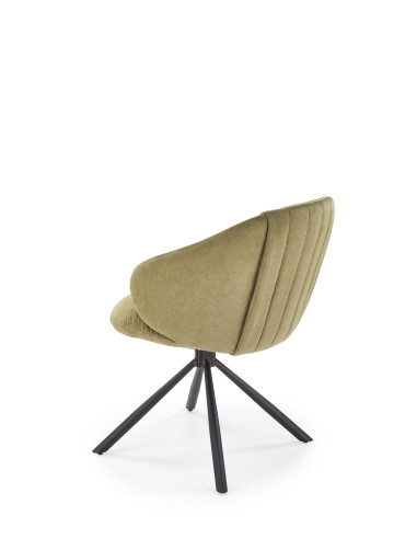 K533 krzesło nogi - czarne, siedzisko - oliwkowe