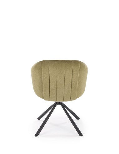 K533 krzesło nogi - czarne, siedzisko - oliwkowe