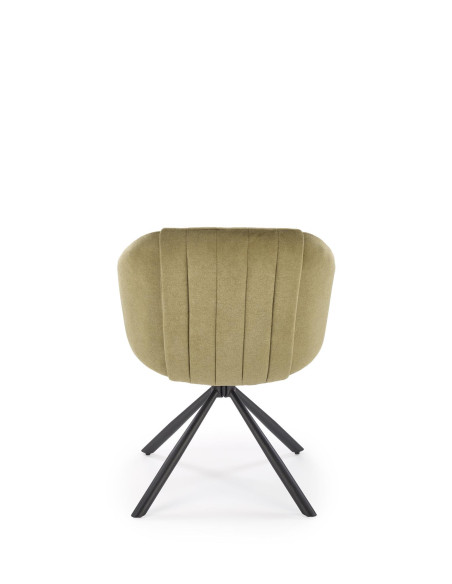 K533 krzesło nogi - czarne, siedzisko - oliwkowe