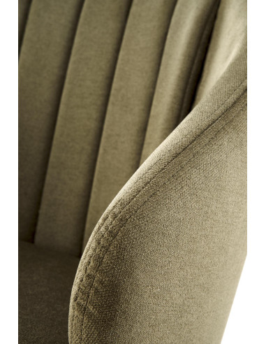 K533 krzesło nogi - czarne, siedzisko - oliwkowe