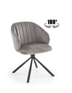 K533 krzesło nogi - czarne, siedzisko - popielate