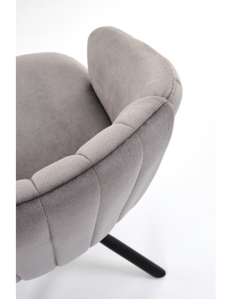 K533 krzesło nogi - czarne, siedzisko - popielate