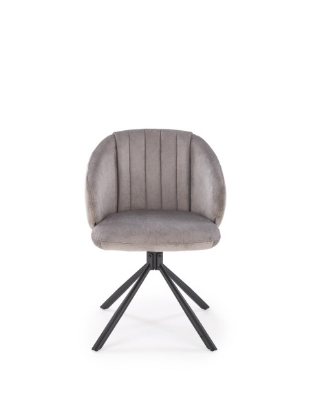 K533 krzesło nogi - czarne, siedzisko - popielate