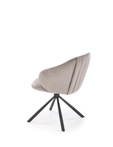 K533 krzesło nogi - czarne, siedzisko - popielate