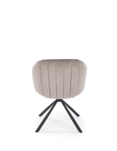 K533 krzesło nogi - czarne, siedzisko - popielate