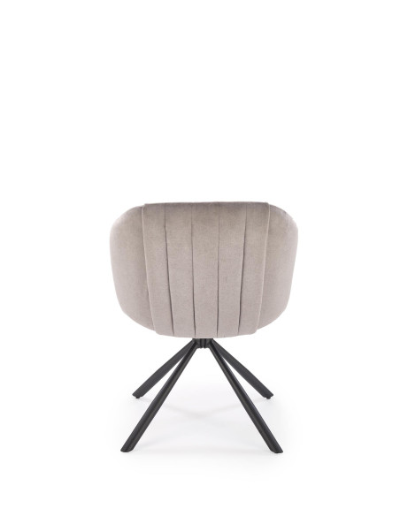 K533 krzesło nogi - czarne, siedzisko - popielate