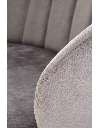 K533 krzesło nogi - czarne, siedzisko - popielate