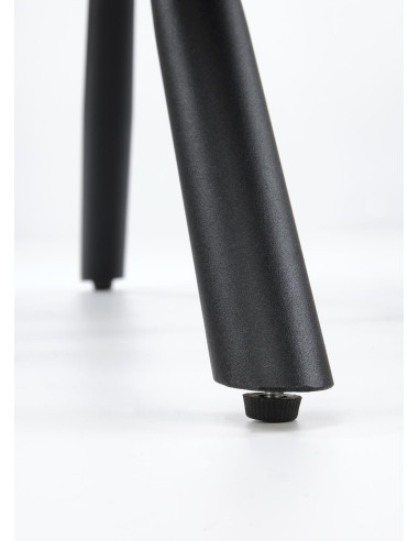 K533 krzesło nogi - czarne, siedzisko - popielate