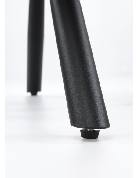 K533 krzesło nogi - czarne, siedzisko - popielate