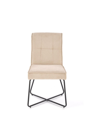 K534 krzesło nogi - czarne, siedzisko - beżowe