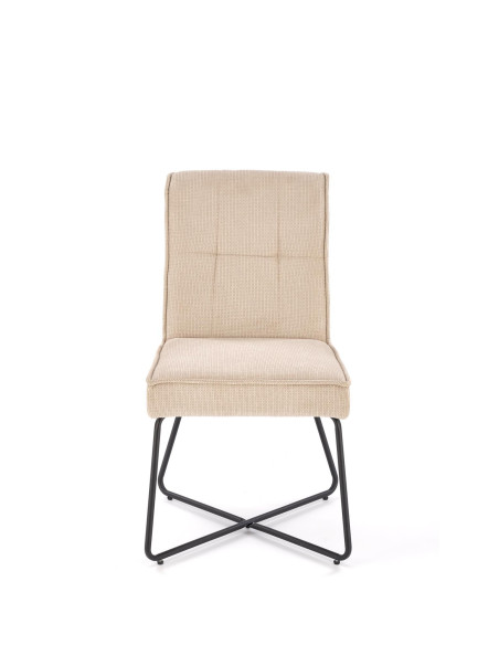 K534 krzesło nogi - czarne, siedzisko - beżowe