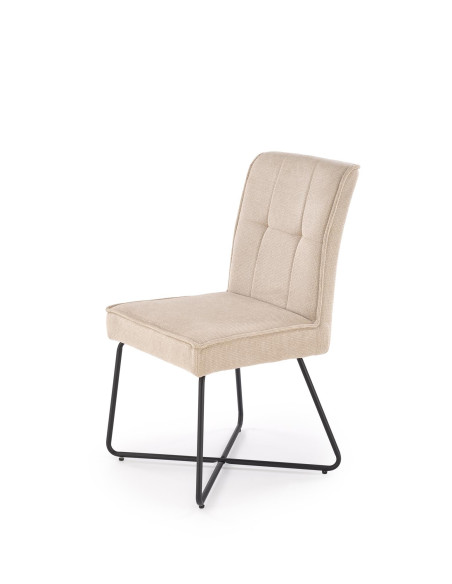 K534 krzesło nogi - czarne, siedzisko - beżowe