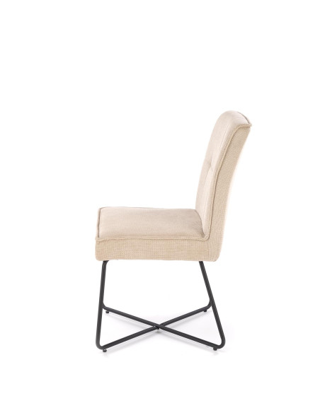 K534 krzesło nogi - czarne, siedzisko - beżowe