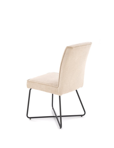 K534 krzesło nogi - czarne, siedzisko - beżowe