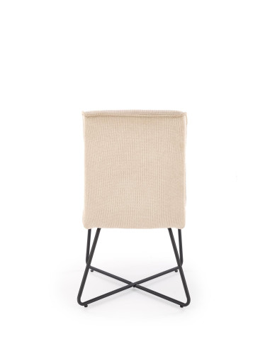 K534 krzesło nogi - czarne, siedzisko - beżowe