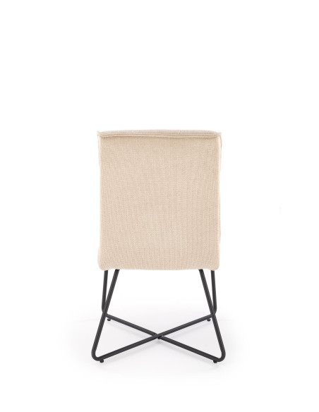 K534 krzesło nogi - czarne, siedzisko - beżowe